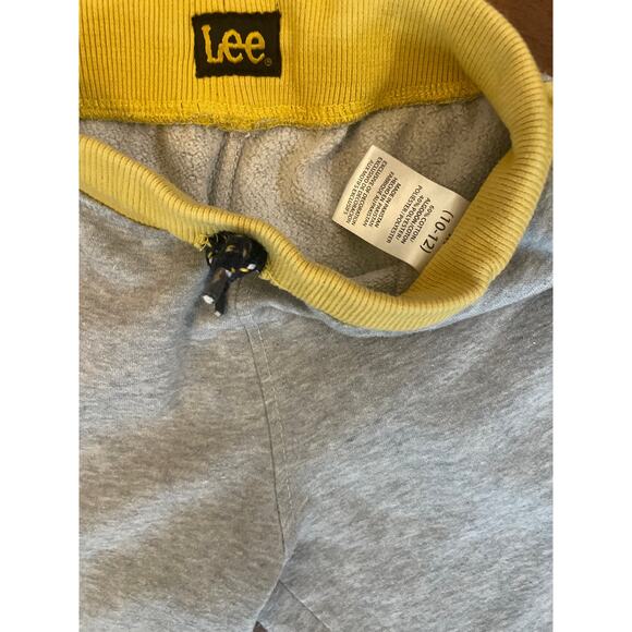 Lee Boys Gray and Yellow Athletic Shorts Size M (10–12) Cotton Blend Drawstring - Picture 3 of 3